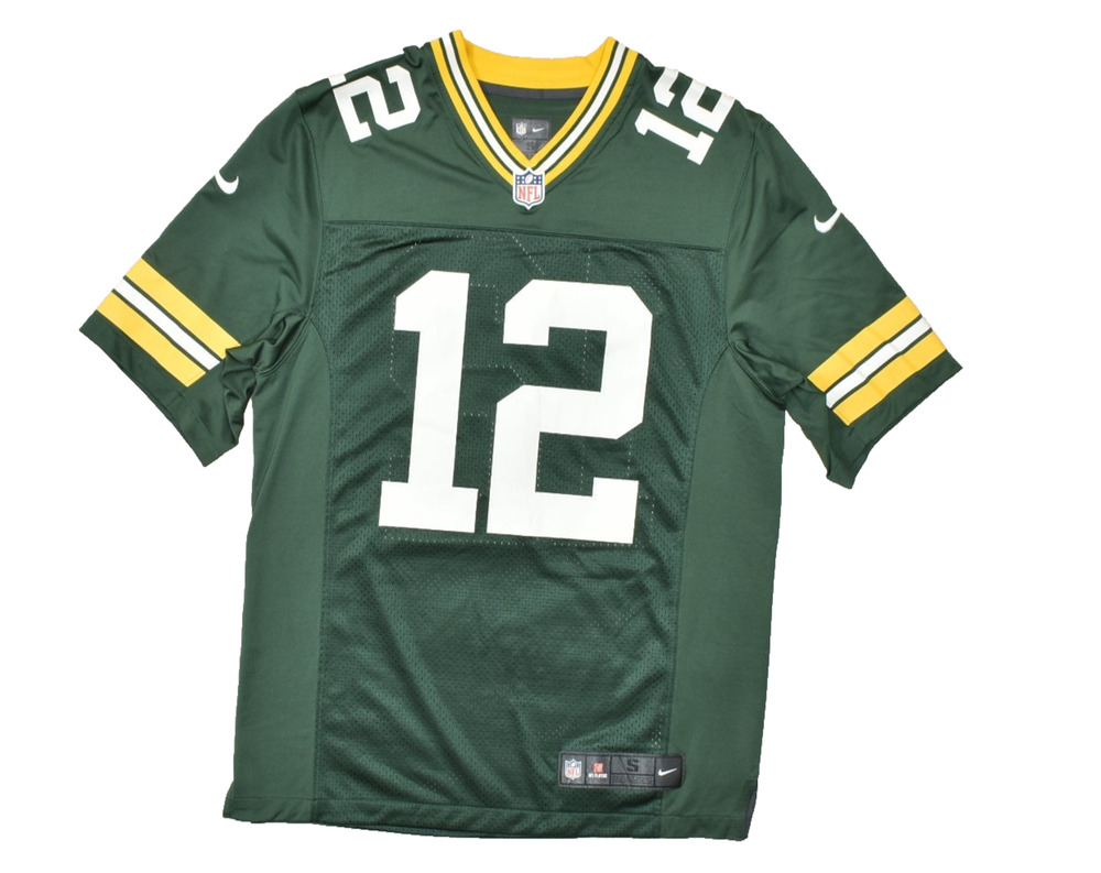Nike NFL On Field Green Bay Packers Men's Jersey Size S Rodgers #12 Polyester